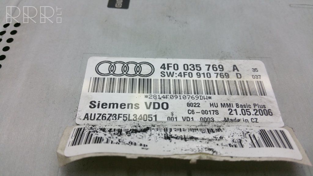 BRO14580 Audi A6 S6 C6 4F CD/DVD changer 4F0035769A 4F0910769D 