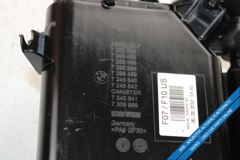 BMW 5 GT F07 Aktyvios anglies (degalų garų) filtras 7255598