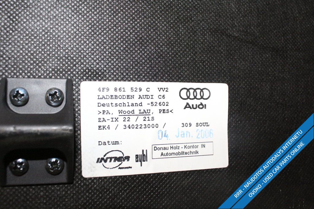 Audi A6 S6 C6 4F Bagažinės grindys 4F9861529C